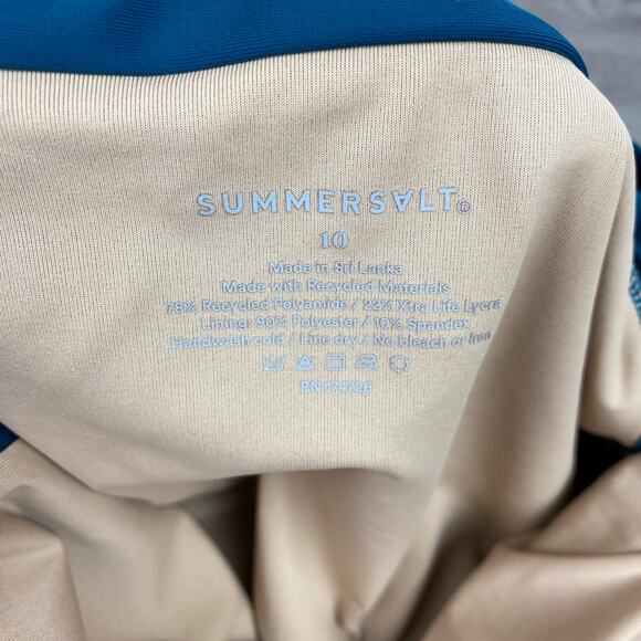 Summersalt Green Seaglass&Seaweed The Ruffle Backflip Swimsuit Sz.10 - Picture 8 of 15